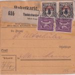 DR-Infla - 2x2 1/2 M By-Abschied/DR u.a. Paketkarte/Selbstbucher Thaleischweiler