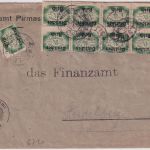 DR-Infla - 35x1 M. Ziffer u.a. Dienstbrief Pirmasens 3 - Heidelberg 25.1.23