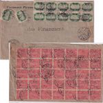 DR-Infla - 35x1 M. Ziffer u.a. Dienstbrief Pirmasens 3 - Heidelberg 25.1.23