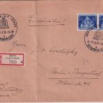 DR - 2x25 Pfg. Gemeindekongress Orts-Einschreibebrief SST Berlin KdF-Stadt 1936
