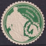 DR - Dresden 1898 Landwirtschaftliche Ausstellung Siegeloblate