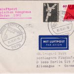 BRD - Baden-Baden 1981 11. Olympischer Kongress SST Luftpostbrief n. Berlin