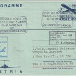 Österreich - 7 S. Aerogramme Zuleitungspost Lufthansa Erstflug FFM Tripolis 1979