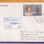 Isle of Man - Zuleitungspost Lufthansa Erstflug Amsterdam - Los Angeles 1977