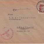 DR - 3 Pfg. AH Drucksache n. DÄNEMARK Europatarif Flensburg 1942 OKW-Zensur