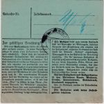 DR - 2x20 Pfg. AH Postgut-Paketkarte Naunhof - Eisleben 1943