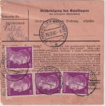 DR - 25x40 Pfg. AH Eilboten-Dringend-Paketkarte Annaberg - Kemberg 1942
