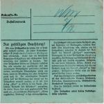 DR - 2x20 Pfg. AH Postgut-Paketkarte Meinersdorf - Eisleben 1942