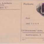 DR - 6 Pfg. AH Karte Görlitz - Brockenem 28.3.45 Überroller/Schwärzung