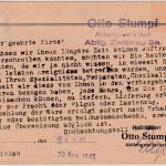 SBZ/RPD Chemnitz - 8 Pfg AH/Schwärzung Firmenkarte Zwickau - Mergentheim 30.7.45