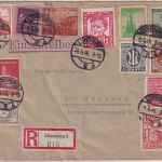 SBZ/Meck.Pom. - 12 Pfg. Kinderhilfe u.a. Einschreibebrief Lüneburg 5.4.46