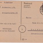 SBZ/OPD Schwerin - 6 Pfg. Ganzsache Behelfsausgabe Schwerin 9.8.45