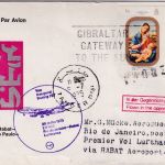 Gibraltar - 4+6 P. Weihnachten Zuleitungspost LH-Erstflug Rio - Rabat 1975