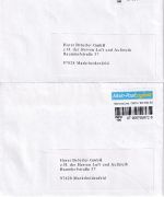BRD/Privatpost - Main Post Logistik Würzburg 9 Briefe versch. Privatpostlabel