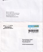 BRD/Privatpost - Main Post Logistik Würzburg 9 Briefe versch. Privatpostlabel