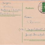 BRD - (20a) Fassberg ü. Unterlüss Poststelle I Ganzsache n. Ingolstadt