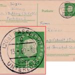 BRD - (20a) Fassberg ü. Unterlüss Poststelle I Ganzsache n. Ingolstadt