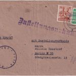 All.Bes. - 84+24 Pfg. Ziffer/Arbeiter Zustellurkunde Celle - Berlin 1947