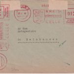 All.Bes. - Celle 1946 2x12 Pfg. AFS Kreisverwaltung Brief n. Gelnhausen