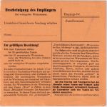 BRD - 80 Pfg Posthorn Paketkarte Poststelle I Wietze ü. Celle - Halberstadt 1954