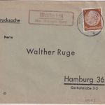 DR - Weddersehl ü. Wittingen (Han) Landpost-Ra2 Drucksache n. Hamburg 1938