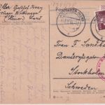 DR - Langenbrügge ü. Wittingen (Han.) Landpost-Ra2 Zensurkarte n. SCHWEDEN 1944