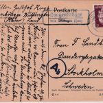 DR - Langenbrügge ü. Wittingen (Han.) Landpost-Ra2 Zensurkarte n. SCHWEDEN 1943