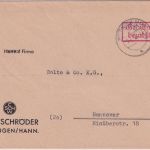 All.Bes. - Wittingen 2.7.45 Gebühr bezahlt roter Ra2 Brief n. Hannover