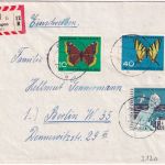 BRD - 40 Pfg. Wofa/Schmetterlin u.a. Einschreibebrief Wittingen - Berlin 1962