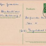 BRD - Hankenbüttel ü. Wittingen apt. Poststelle I Ganzsache n. Ingolstadt 1962