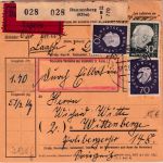 BRD - 2x70+30 Heuss II/III Eilboten-Paketkarte Laasche ü. Danneberg 1961