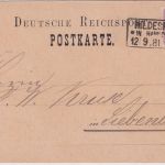 DR - Hildesheim 1881 Ra2 Frimenkarte n. Liebenburg - priv. Kartenvordruck