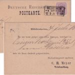 DR - Hildesheim 1881 Ra2 Frimenkarte n. Liebenburg - priv. Kartenvordruck