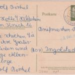 BRD - Holle ü. Hildesheim Poststelle I apt. Stpl. Ganzsache n. Ingolstadt 1962