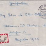 BRD - (20a) Söhlde ü. Hildesheim Poststelle I Einschreibebrief n. München 1958