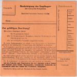 BRD - Bierbergen ü. Peine Poststelle I Paketkarte n. Leipzig 1962