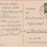 BRD - (20a= Gadenstedt ü. Peine apt. Poststelle I Ganzsache n. Ingolstadt 1962