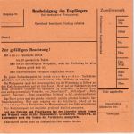 BRD - Wipshausen ü. Peine Poststelle I Paketkarte n. Nordhausen 1962