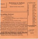 BRD - Gadenstedt ü. Peine Poststelle I Paketkarte n. Drohndorf 1962