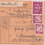 BRD - 9 versch. Poststellen I über Elze (Han) - 9 Paketkarten 1962