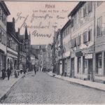 Niedersachsen - Alfeld Lein-Straße m. Hotel Post sw-AK gelaufen 1921