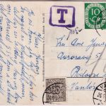 BRD - 2x10 Pfg. Posthorn Leporello-AK n. DÄNEMARK Oker - Vanlo - Vanlose 1953