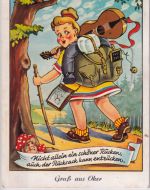 BRD - 2x10 Pfg. Posthorn Leporello-AK n. DÄNEMARK Oker - Vanlo - Vanlose 1953
