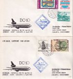 Schweiz/Indonesien - Swissair Erstflug Zürich Genf Jakarta 3.4.1980 - 4 Belege