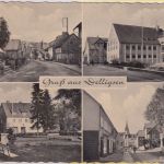 Niedersachsen - Delligsen Hilserstraße Rathaus etc. sw-Mehrbild-Foto-AK ca. 1955
