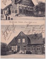 Niedersachsen - Imsen Gastwirtschaft Schule sw-Mehrbild-AK gelaufen 1911