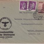 DR - 12 Pfg. 1200 J. Fulda u.a. Brief (Vordruck !) Hameln - Berlin 1944
