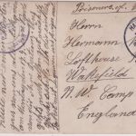 DR - Hameln Bielefeld Bahnhpost Kriegsgefangenenkarte n. ENGLAND Wertheim 1916