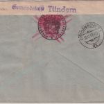 All.Bes./Kontrollrat - Tündern ü. Hameln Poststelle I Einschreibebrief 1947