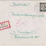 BRD - 3251 Fischbeck Poststelle I Einschreibebrief n. Hannover 1965
